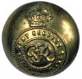 GEORGE VI TUNIC BUTTON. THE ROYAL ARMY SERVICE CORP