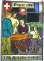 SWISS STAINED GLASS PANEL SHOOTING PRIZE